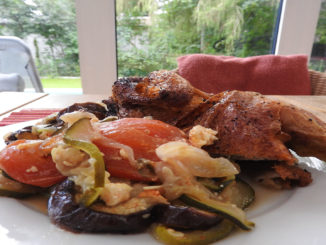 Gebackenes Hähnchen mit Backgemüse auf Kochen-verstehen.de